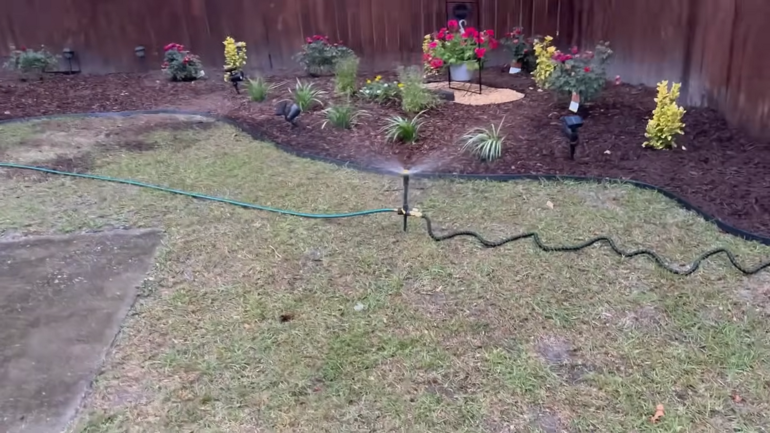 POPOSOAP||How To Seed Bare Spots In Lawn For Beginners🌷||Solar Pump Fountain⛲️