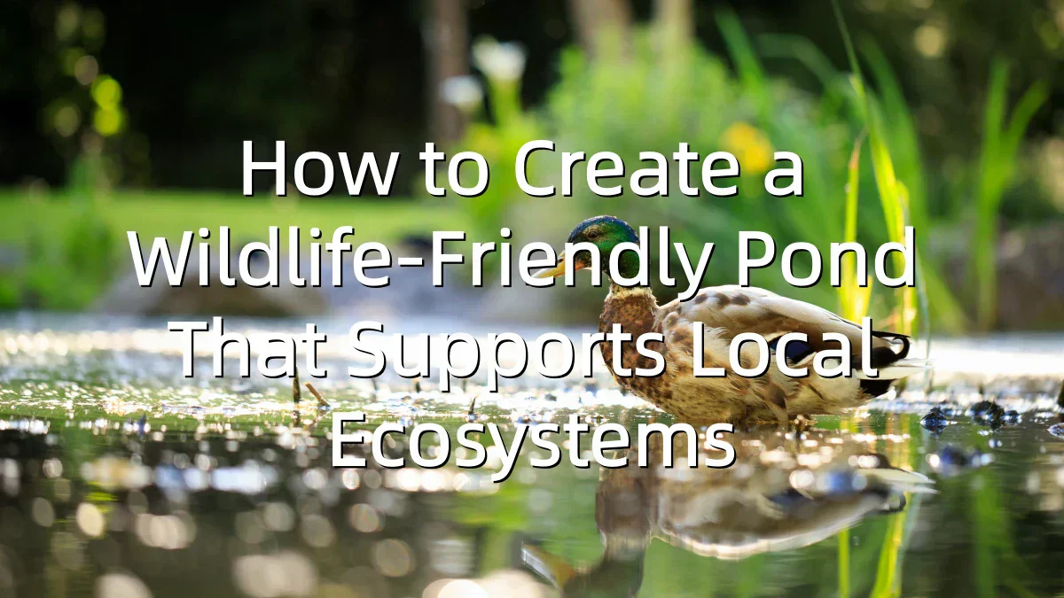 a Wildlife-Friendly Pond