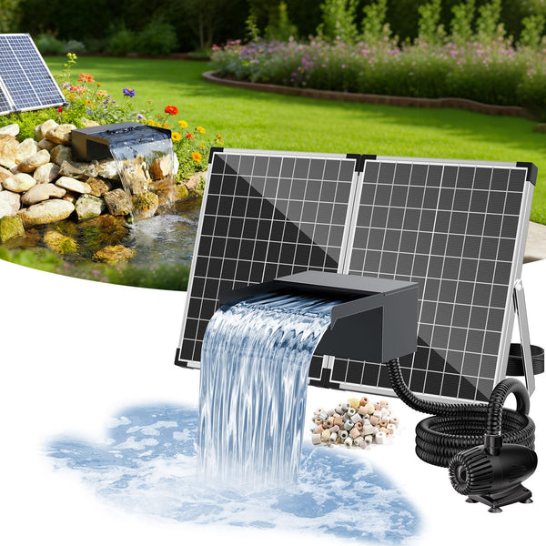 Kit de pompe solaire pour cascade 55 W avec bec de 20 cm