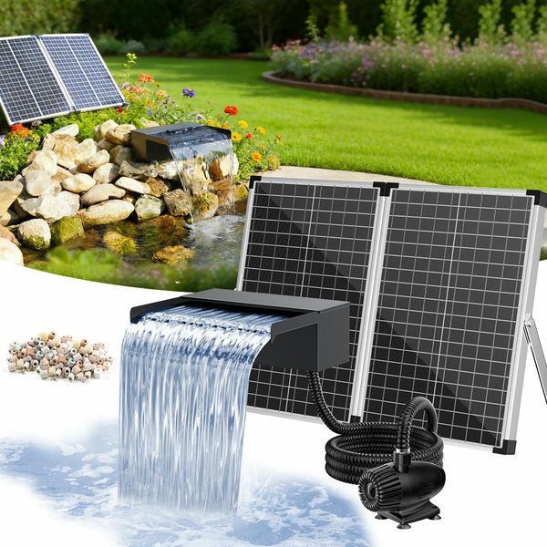 Kit de pompe de fontaine solaire 70 W avec bec verseur de 30 cm