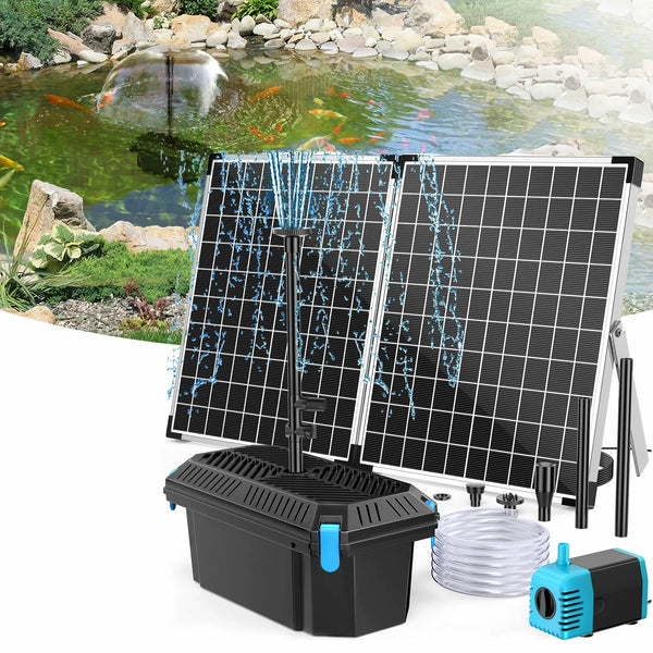 Filtre solaire pour bassin 40 W avec jet d'eau, 1800 L/h