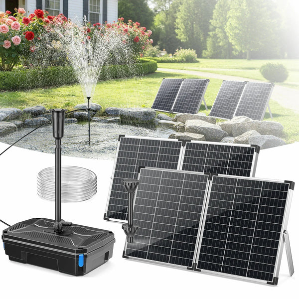 Kit de pompe de bassin solaire et fontaine 120 W 6000 l/h