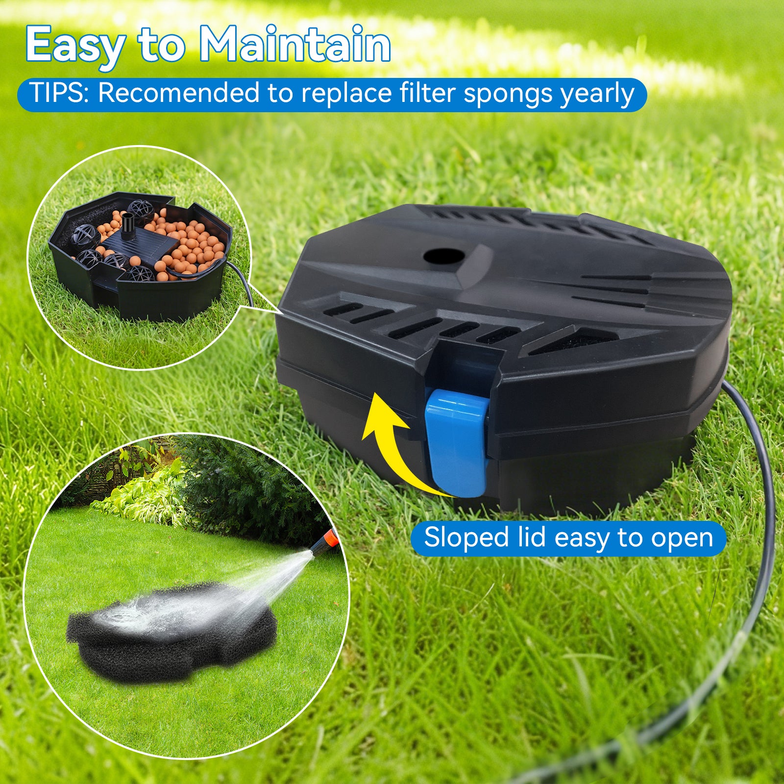 130 Boîtier de filtre pour étang