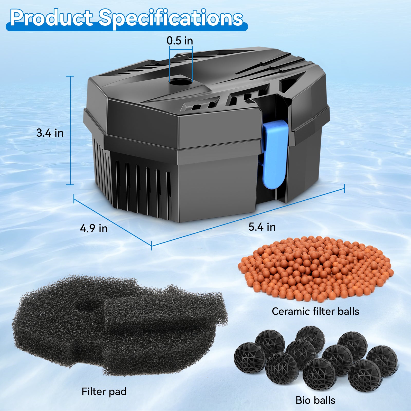 130 Boîtier de filtre pour étang