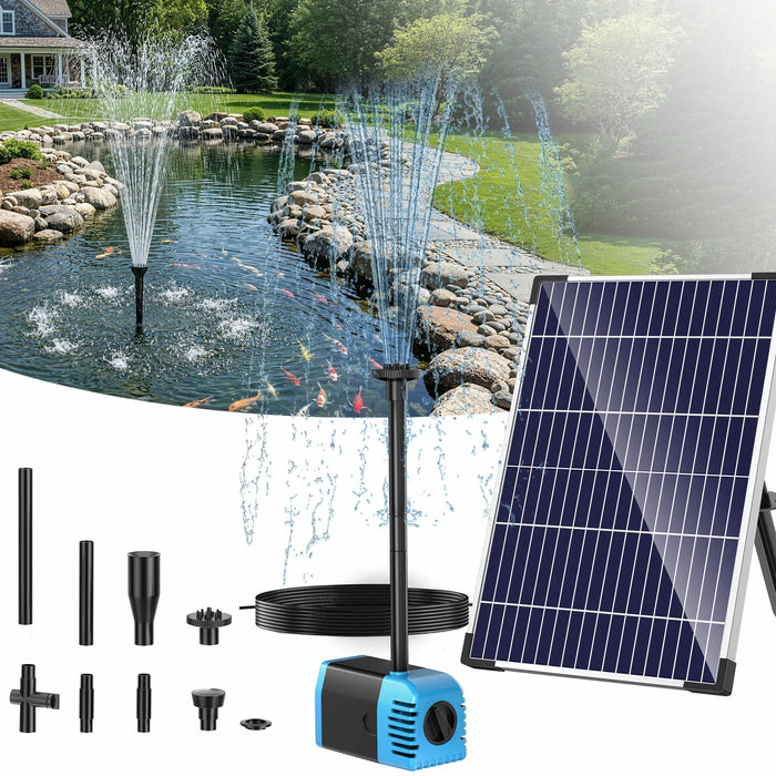Pompe solaire pour fontaine à eau 12 W 160 GPH