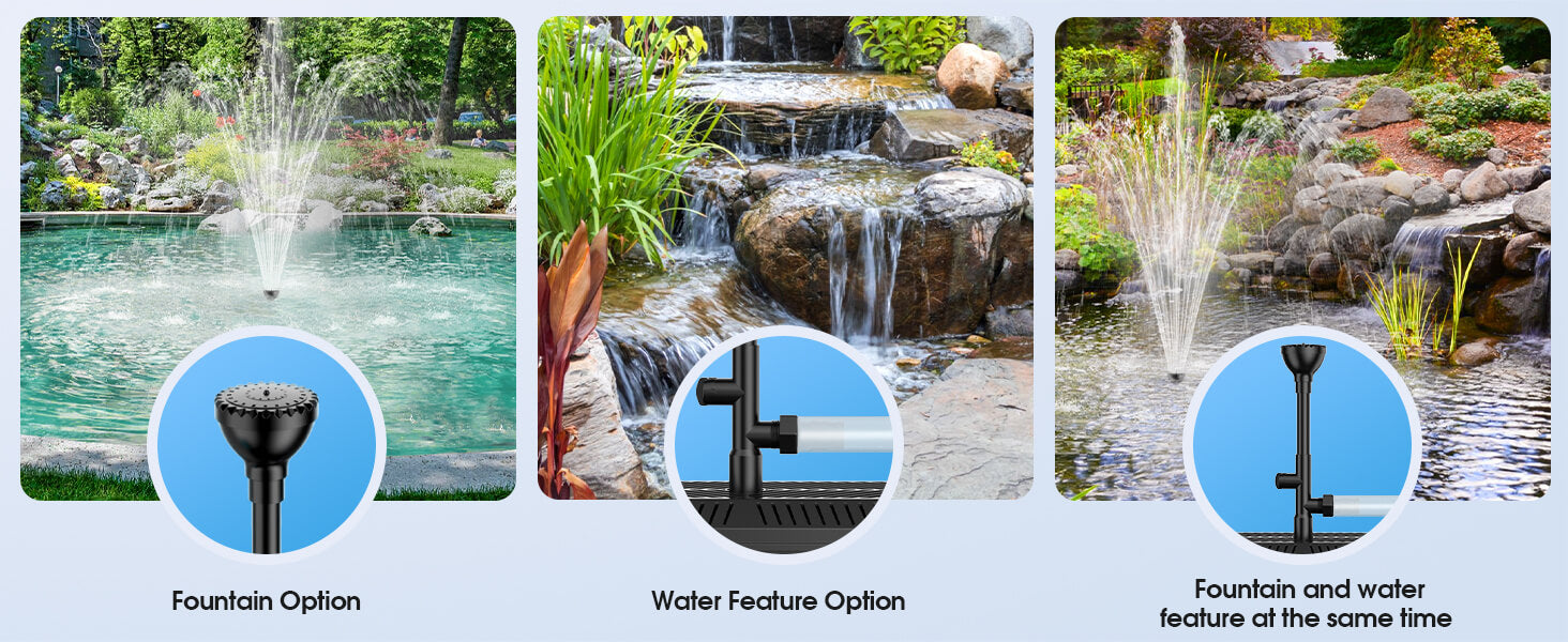 Multiple Water Feature Options from One Filter System