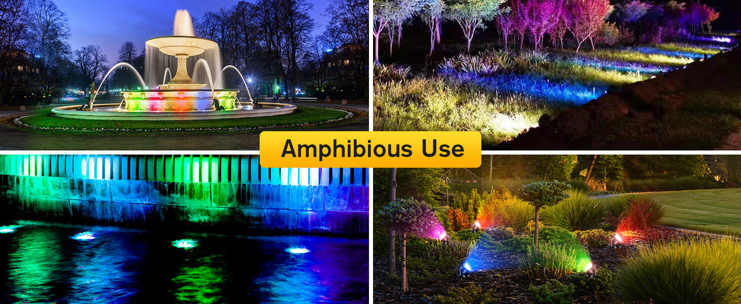 Amphibious Design – Safe for Both Underwater and Landscape Lighting