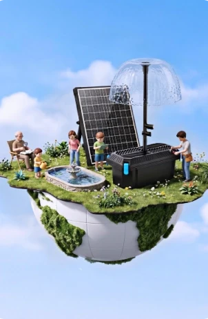 Pompes à eau solaires et produits pour jardins aquatiques de POPOSOAP