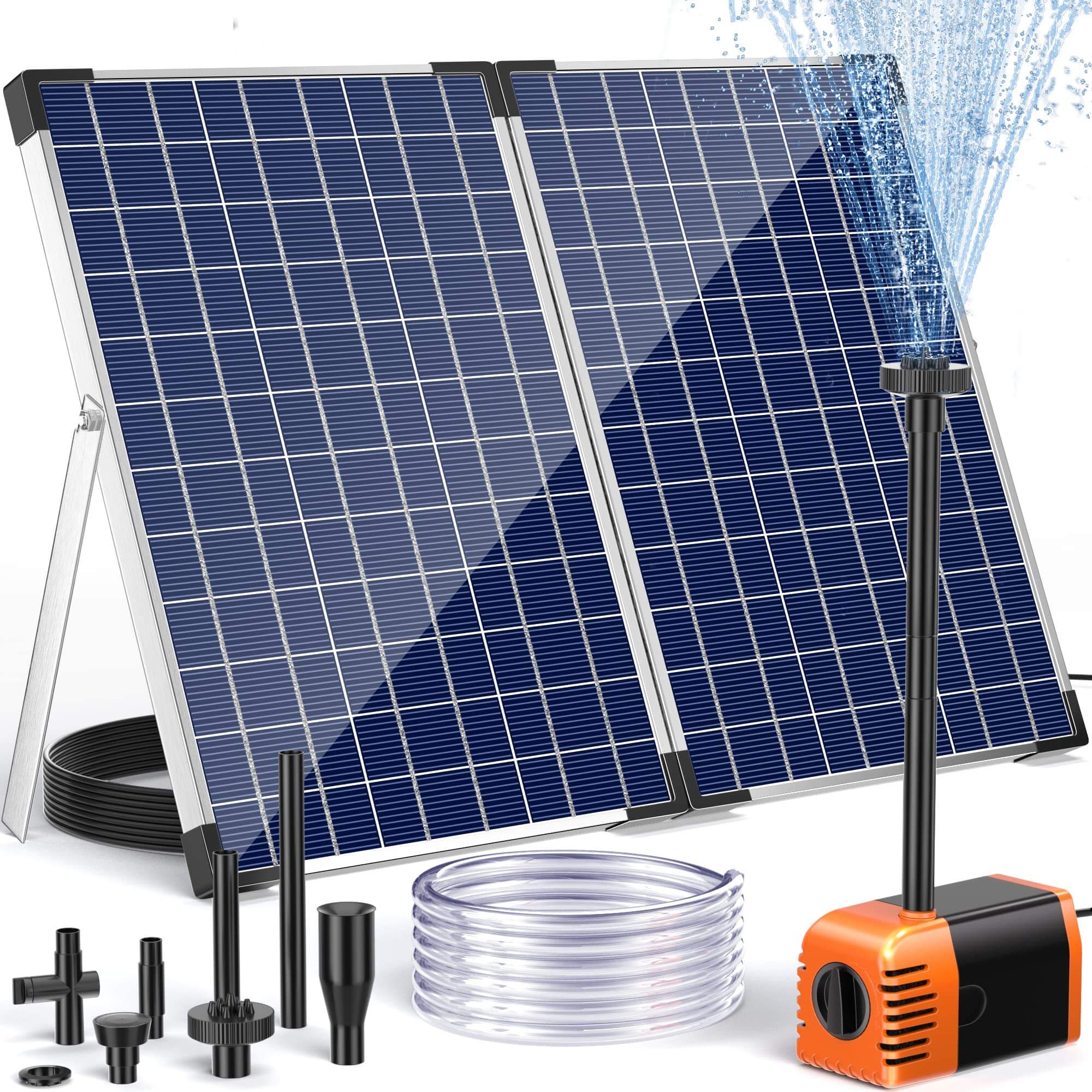 35W 340GPH Solar Water Fountain Pump (Orange)