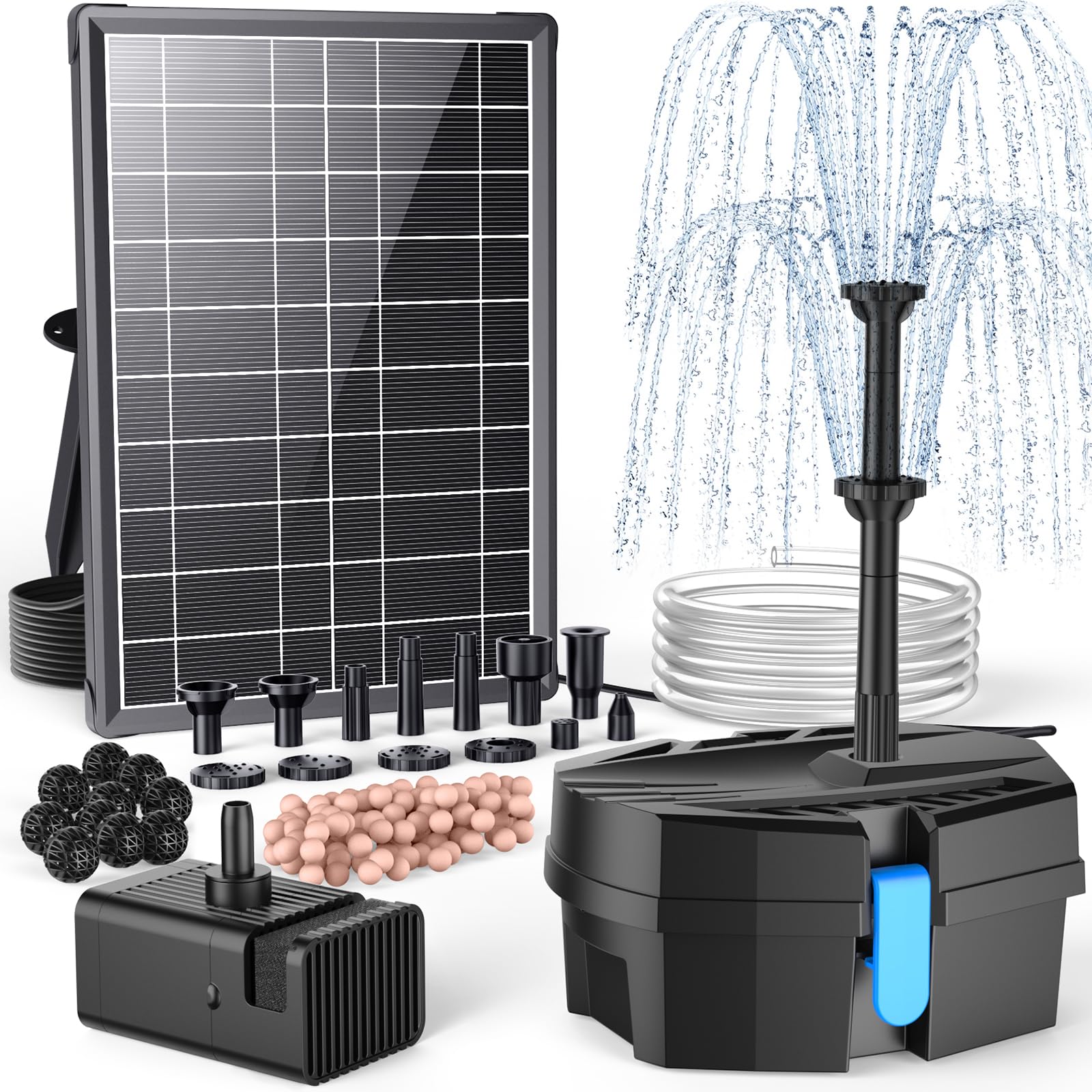 Kit de filtre et fontaine solaire pour bassin P3081 8 W 80 GPH