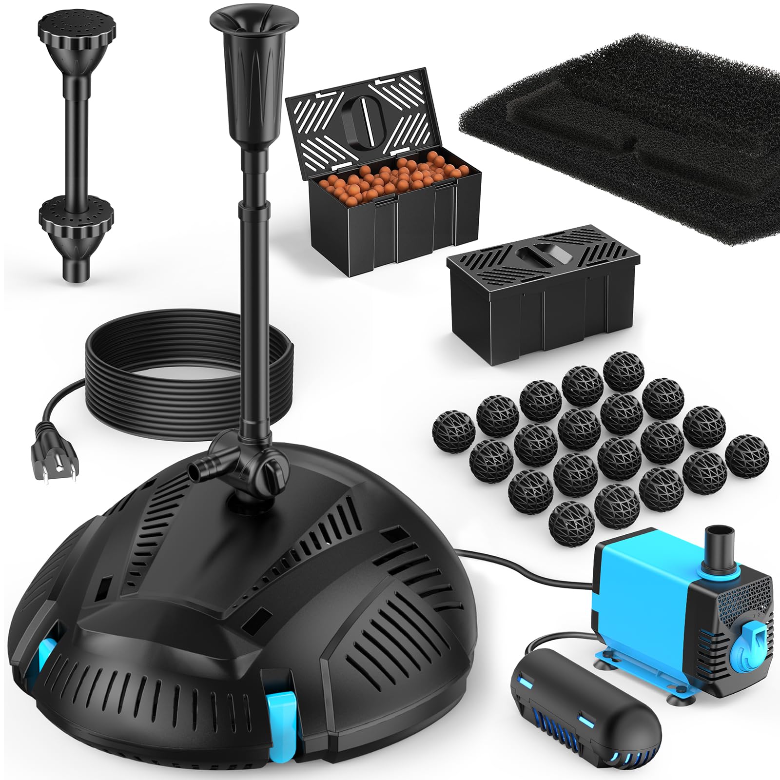 Kit de filtre et fontaine pour bassin P2300 40 W 660 GPH AC