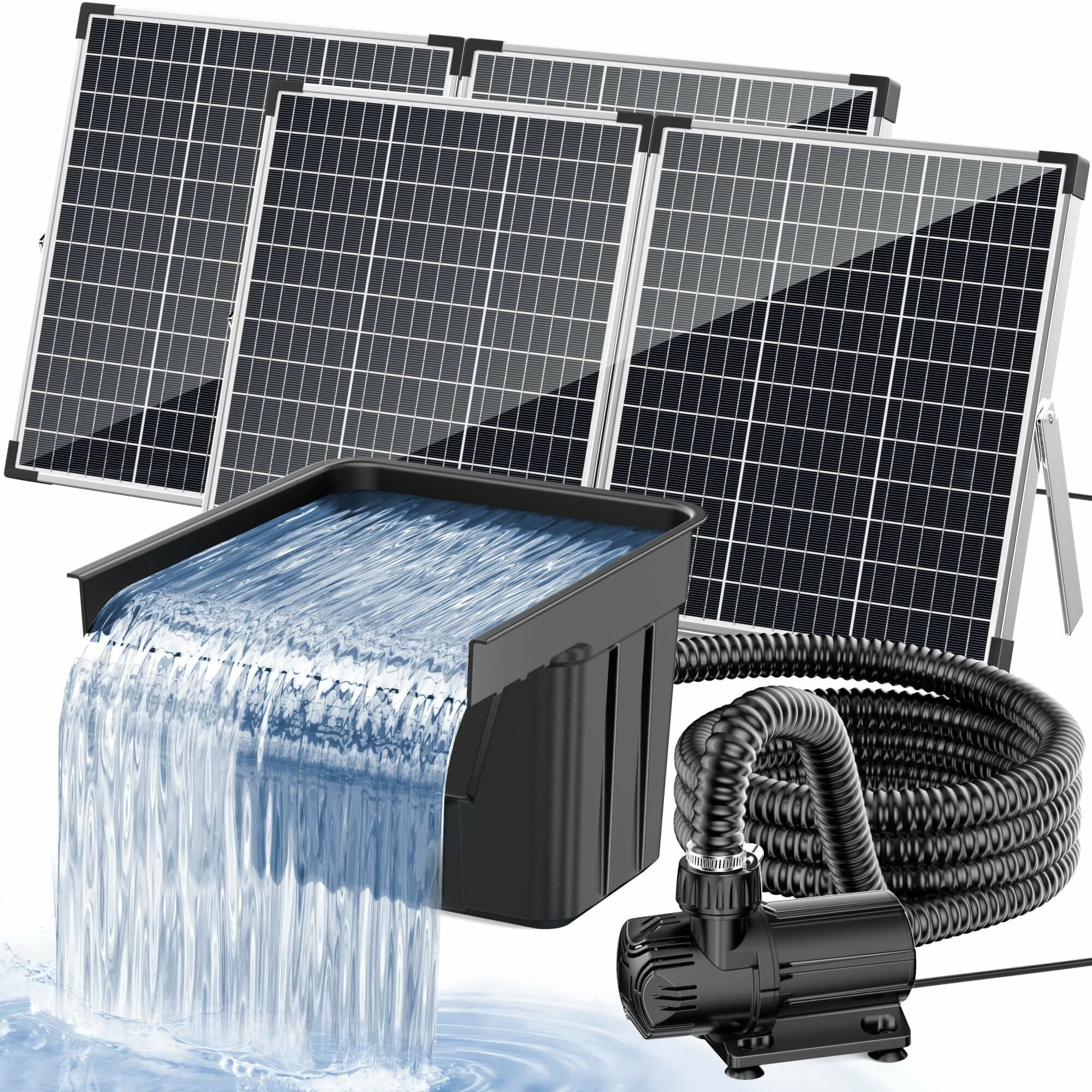 P512X 120W 1600GPH Solar Waterfall Pump with 12.6"x15" Spillway