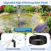 Pompe solaire pour fontaine à eau 10 W 120 GPH