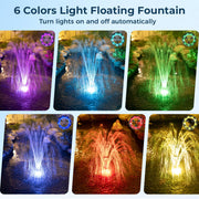 Fontaine flottante 45 W 660 GPH avec lumières LED