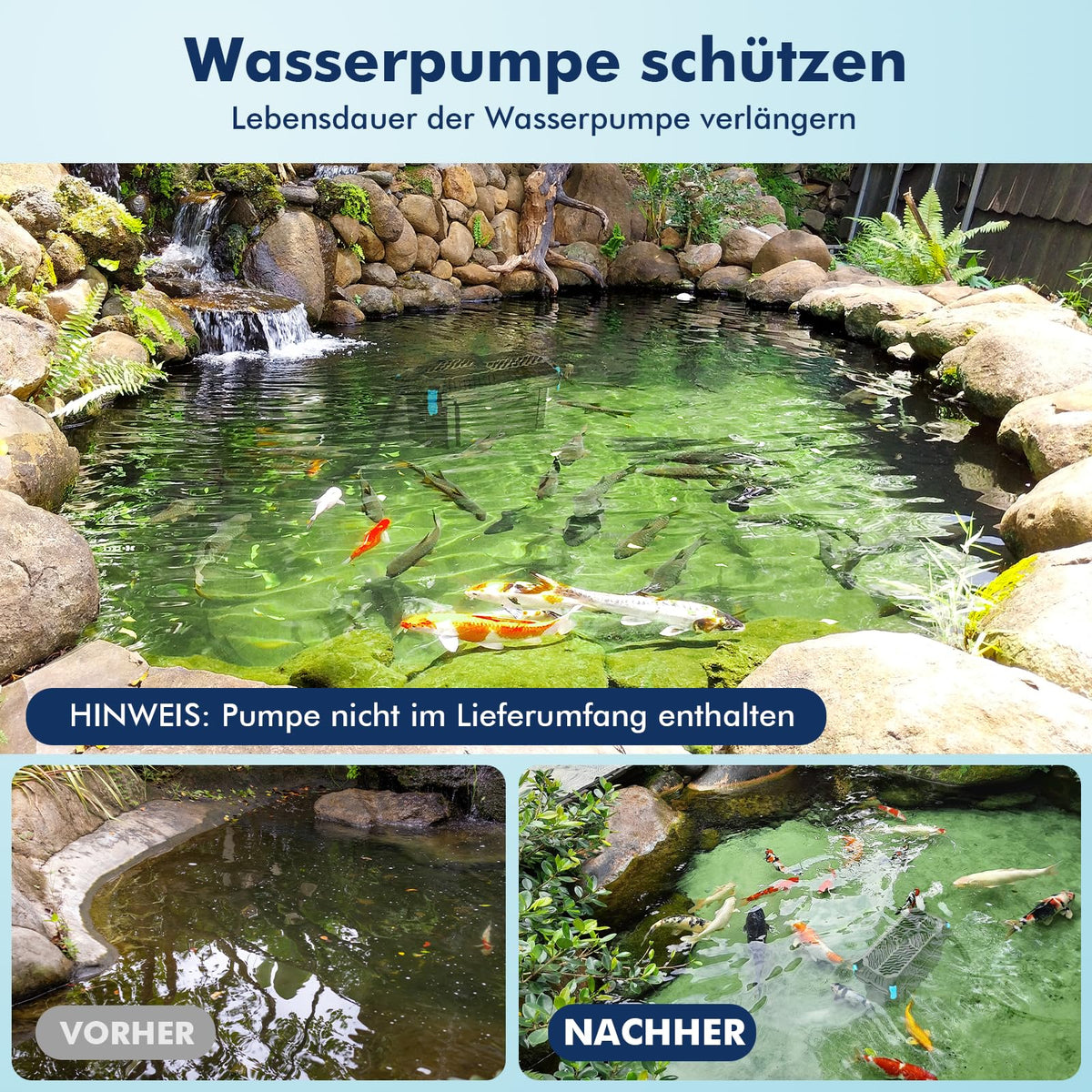 Boîte de filtration pour bassin POPOSOAP pour extérieur, taille moyenne, sans pompe
