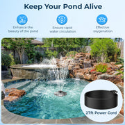 Fontaine flottante 45 W 660 GPH avec lumières LED