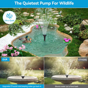 Pompe solaire flottante pour fontaine à eau 8 W 80 GPH avec batterie 3000 mAh