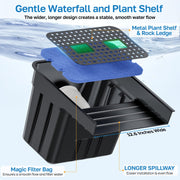 Kit cascade en plastique AC 80 W 1 200 GPH 12,6 po x 11 po