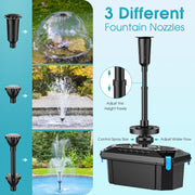 Filtre de bassin et fontaine P2326D 40 W 660 GPH AC avec kit d'éclairage