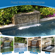 Kit de cascade métallique AC 80 W 1 200 GPH 24 po x 4,3 po