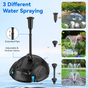 Kit de filtre et fontaine solaire pour bassin P37030 70 W 680 GPH