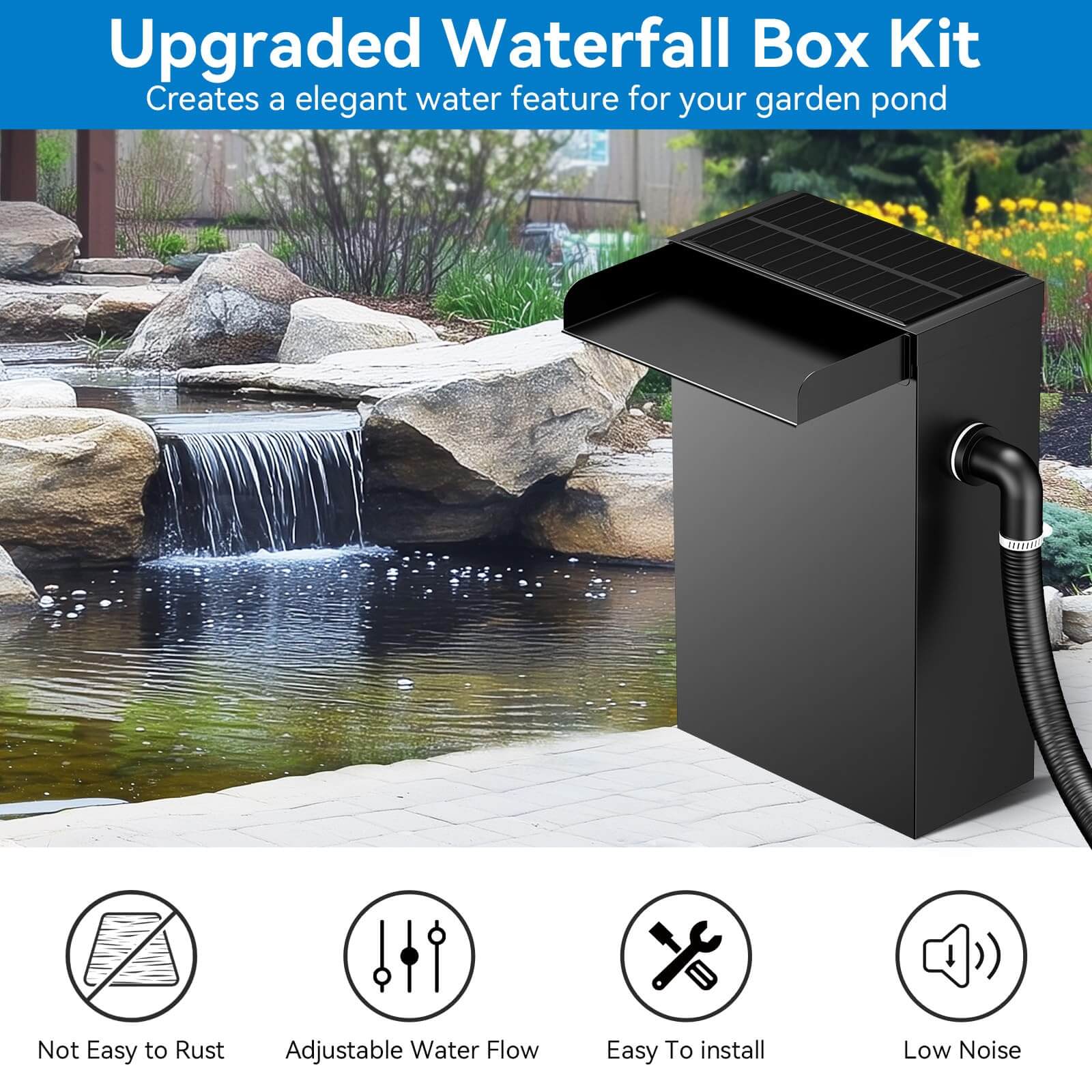 pond waterfall with lights,waterfall kits with pond,waterfall kit for pond