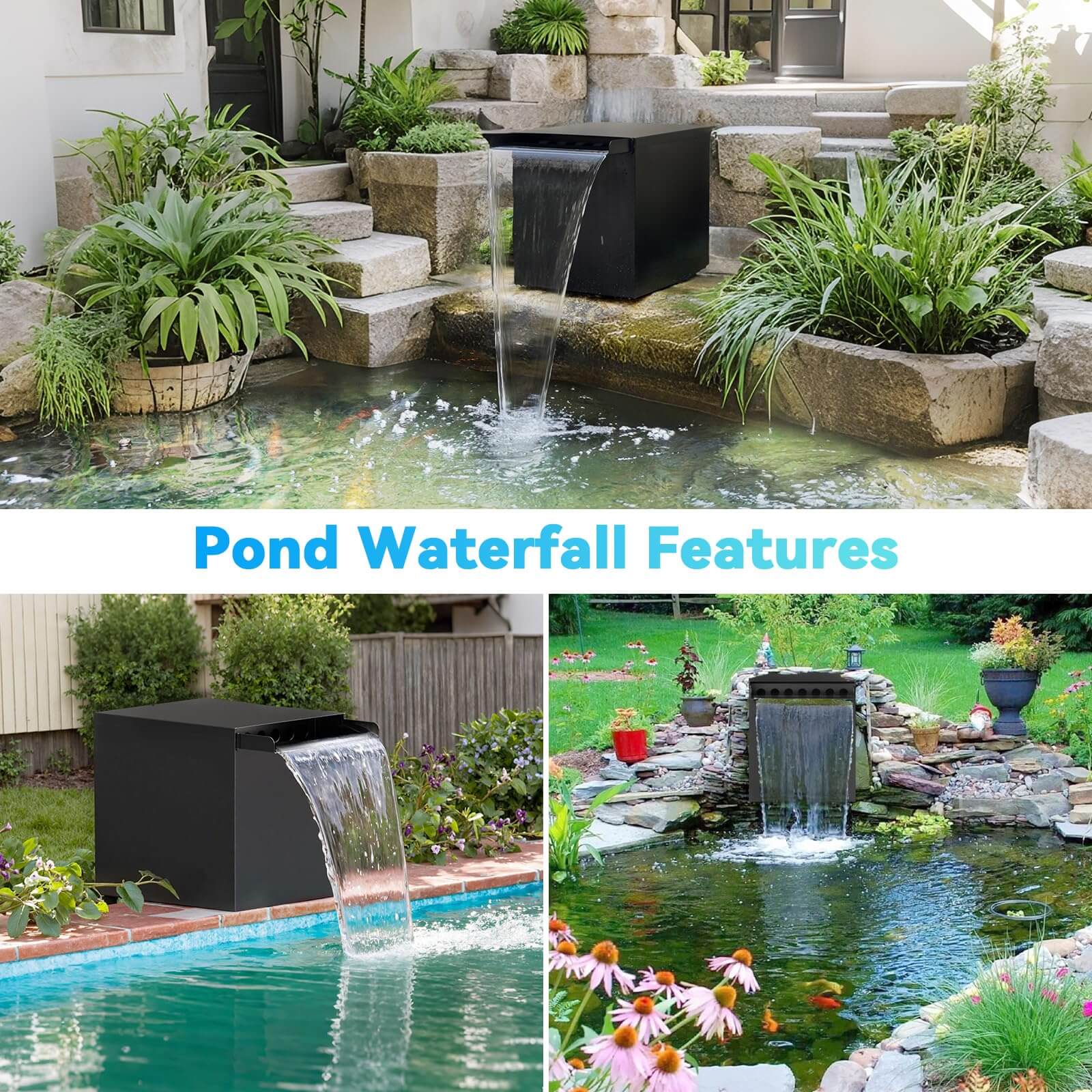 landscape waterfall kits,garden pond and waterfall kits,garden pond waterfall kits