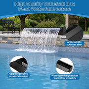 Kit de cascade métallique AC 80 W 1 200 GPH 24 po x 4,3 po