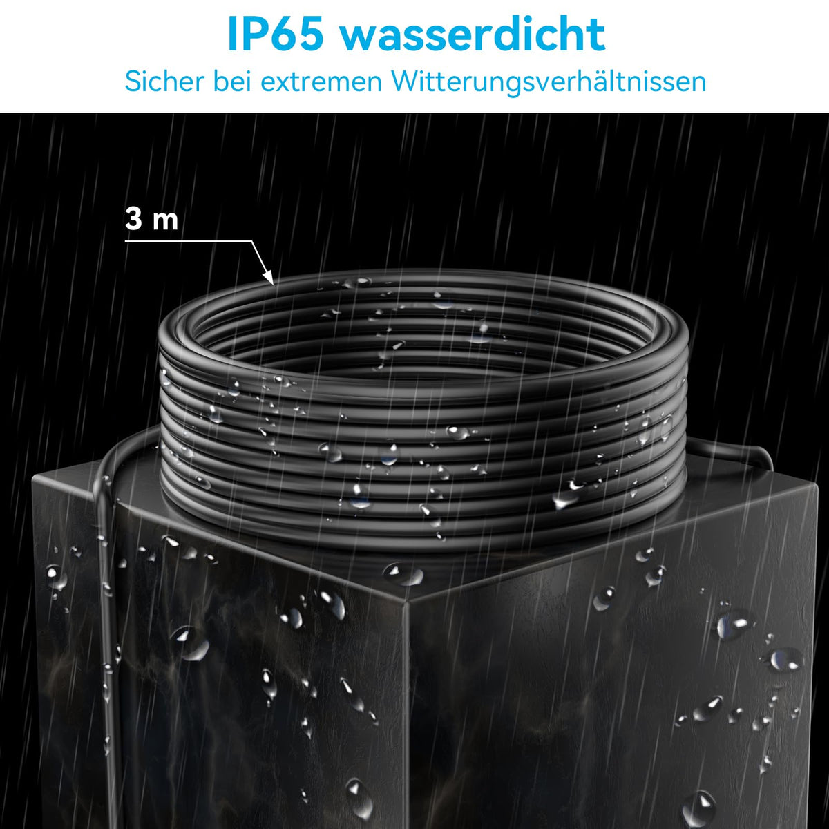 POPOSOAP Rallonge de 3 m pour fontaine solaire