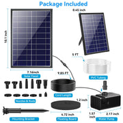 Pompe solaire flottante pour fontaine à eau 8 W 80 GPH avec batterie 3000 mAh