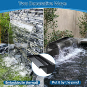 Kit de cascade métallique AC 80 W 1 200 GPH 24 po x 4,3 po