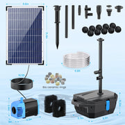 Kit de filtre et fontaine solaire pour bassin P3122 12 W 160 GPH