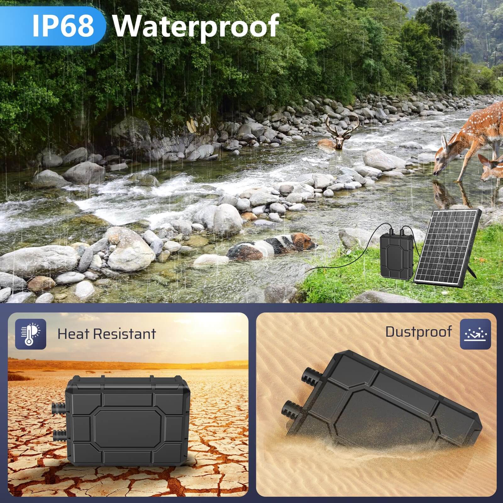 2200mAh Battery Backup for 10W/12W/20W Solar Fountain Pump