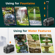 Kit de filtre et fontaine solaire pour bassin P3202 20 W 280 GPH