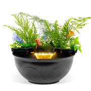 Mini bassin de jardin aquatique avec cascade et éclairage LED