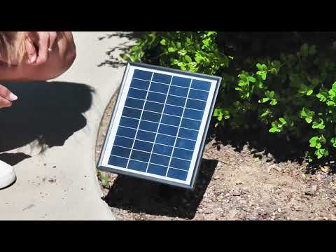 6.5W 80GPH Solar Birdbath Fountain Pump with 3000mAh Battery