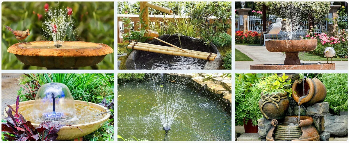 solar powered fountain pump with battery backup usage