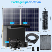Panneau solaire 70 W 40 W 580 GPH 12