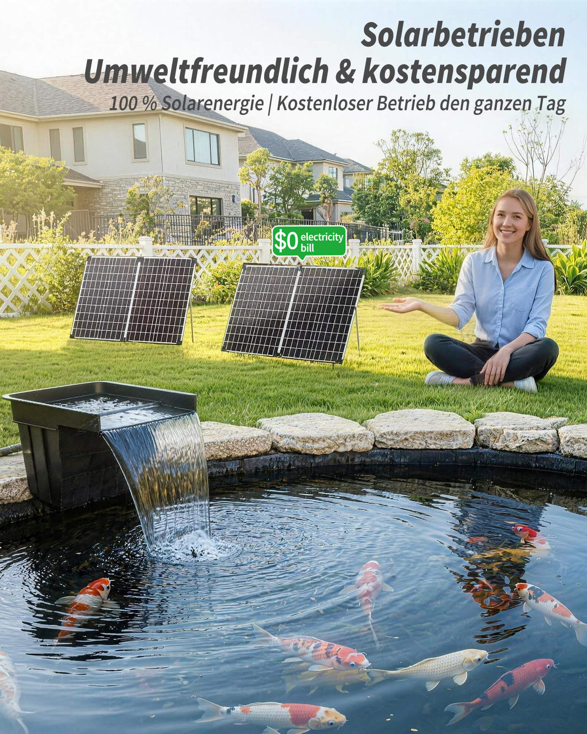 Kit de pompe solaire pour fontaine 100 W