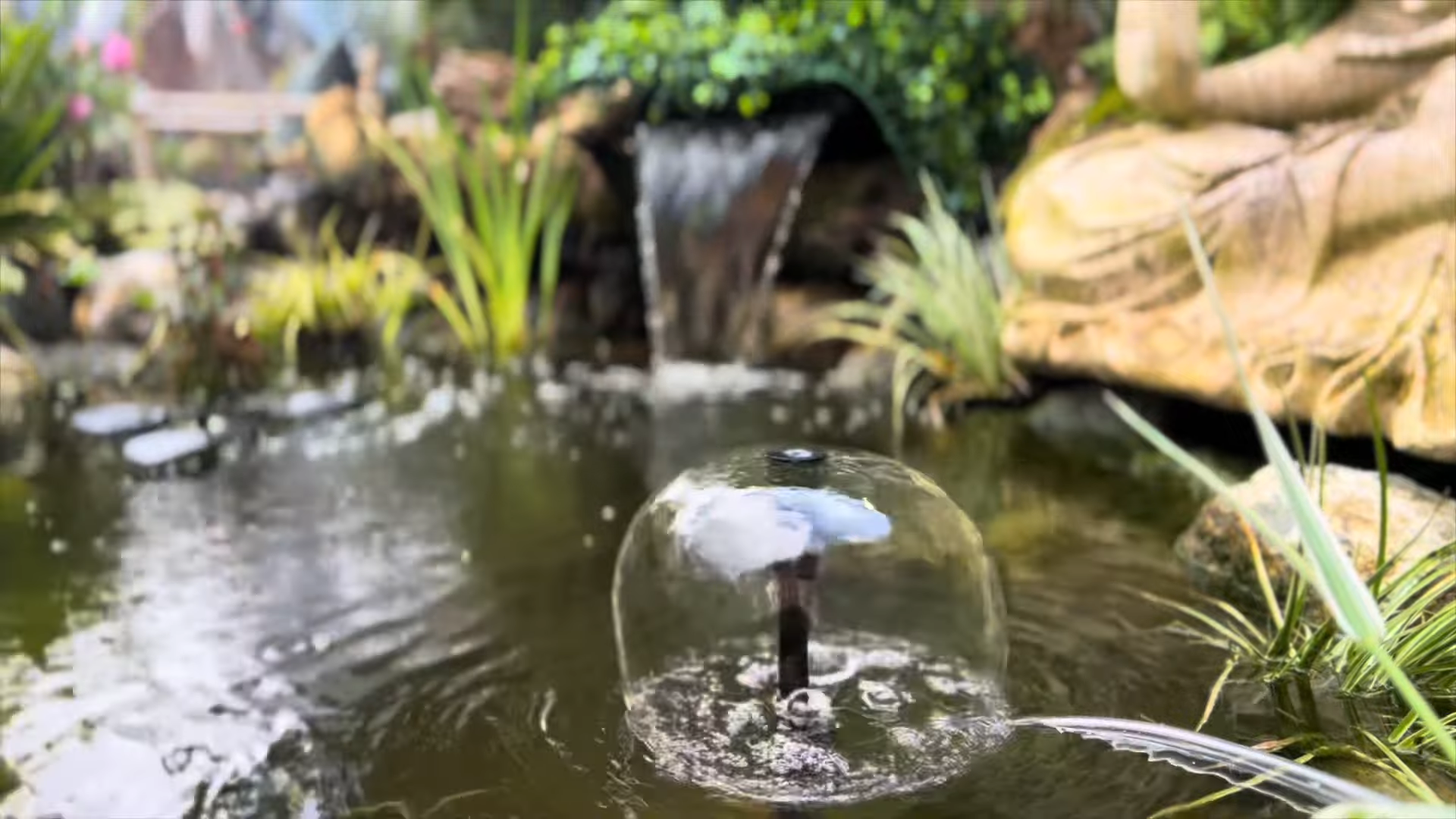 Poposoap Solar Fountain Kit Unboxing Test and Natural Waterscape Creation Guide