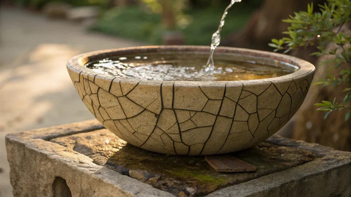 Titelbild Cracked Resin Springbrunnen Bowl