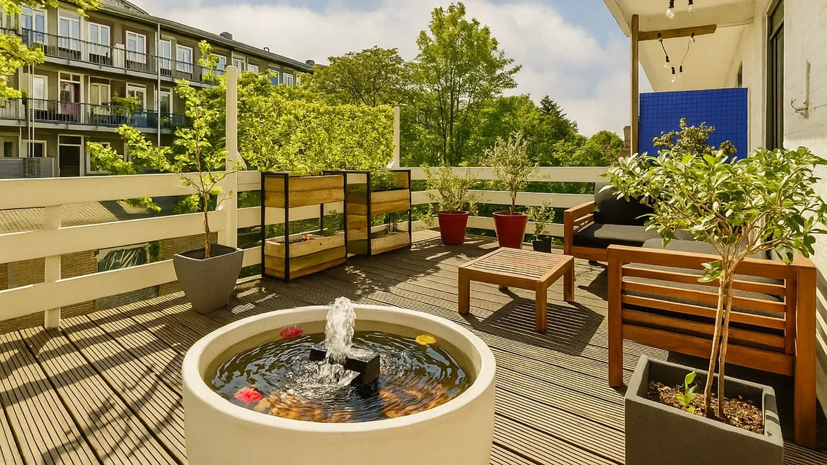 Titelbild Methoden verwenden Springbrunnen in apartment balconies