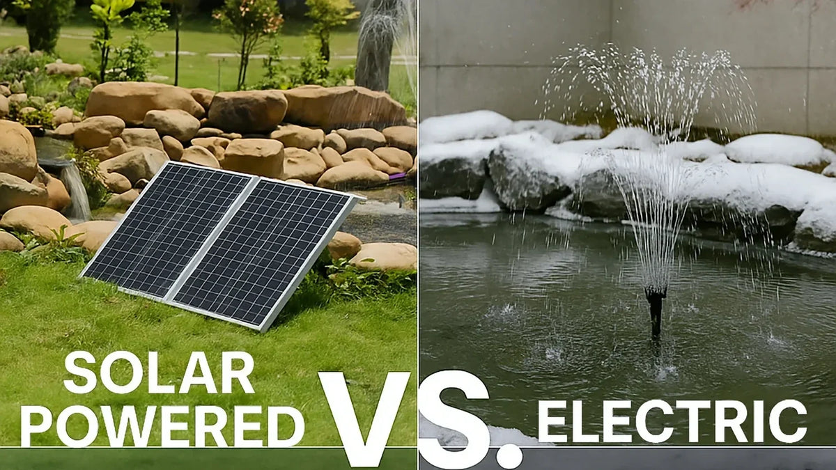 Bomba de estanque solar vs. bomba eléctrica