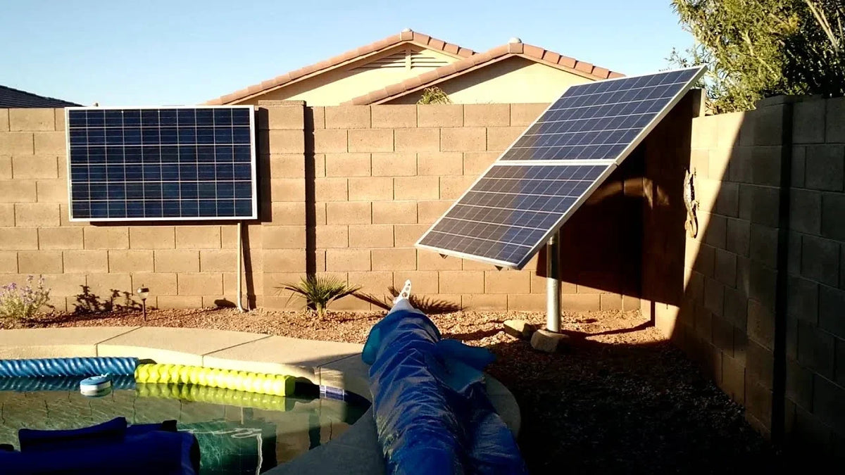 Titelbild wie Many Solar Panels laufen Pool Pumpe