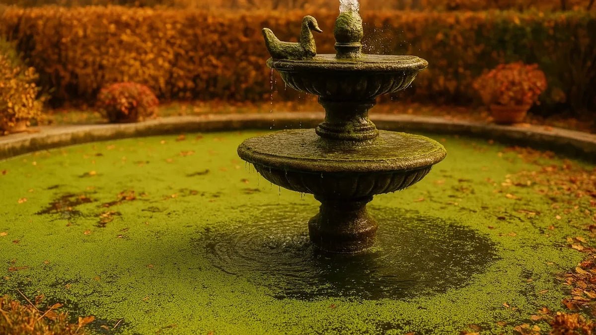 Titelbild wie keep Springbrunnen free algae