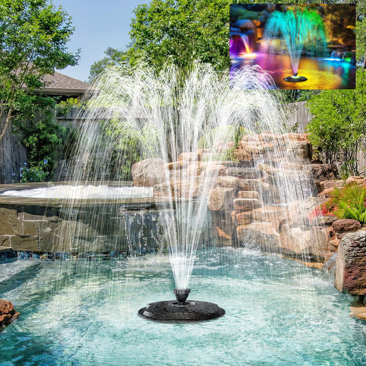 Fontaine flottante 45 W 660 GPH avec lumières LED 