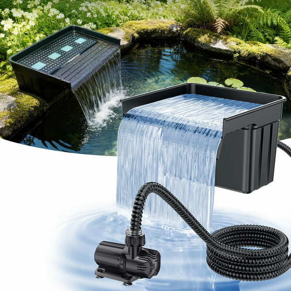 1200GPH Waterfall Pump Kit with 17.7"x11" Spillway