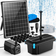 20W 320GPH Solar Water Pond Pump & Filters Kit
