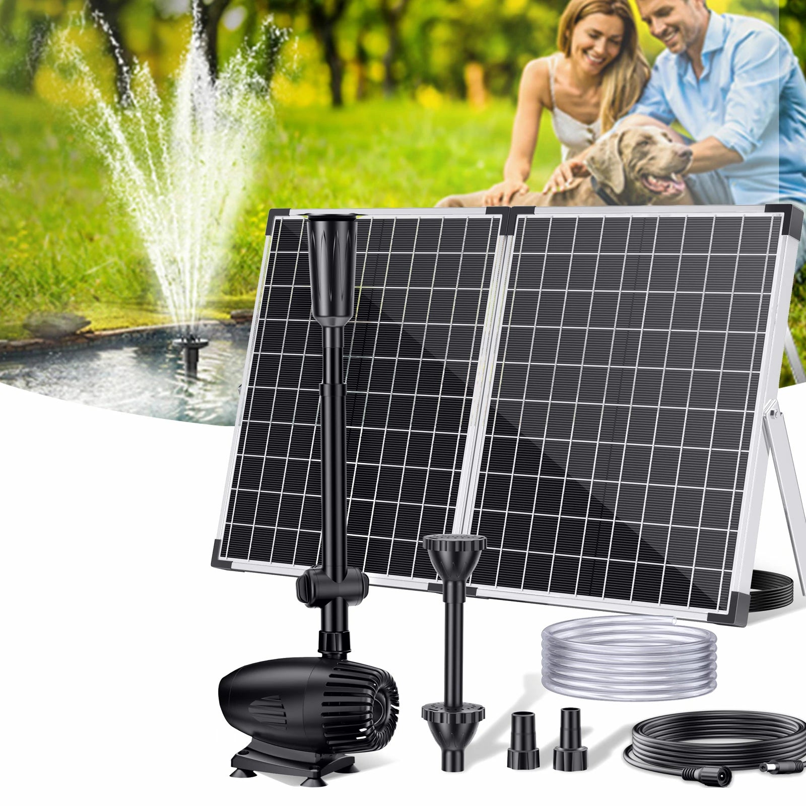 Pompe solaire pour fontaine à eau 55 W 580 GPH 
