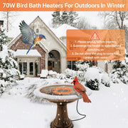 Fontaine chauffante pour bain d'oiseaux 70 W AC 